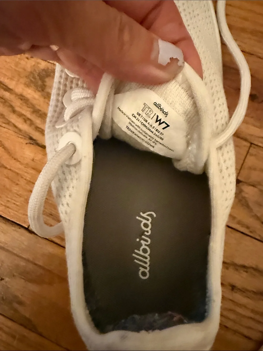 Allbirds Tree Runner Casual Knit Lace-Up Sneakers in white